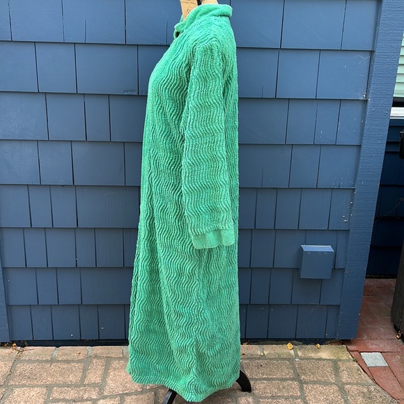 Vintage Terry Cloth Robe long thick zip front large - Picture 8 of 16
